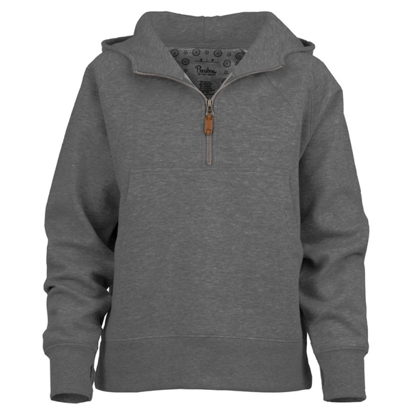 Royce Brand Women's Charcoal Ava Melange Hooded Quarter Zip Fleece Jacket Size M - Picture 9 of 10